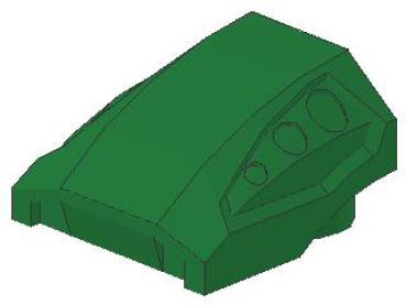 Lego Slope Stone, curved 2 x 2 x 1 (44675) green