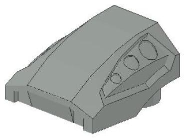 Lego Slope Stone, curved 2 x 2 x 1 (44675) light gray