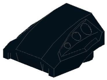 Lego Slope Stone, curved 2 x 2 x 1 (44675) black