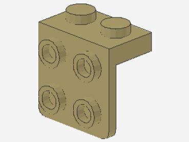 Lego Bracket 1 x 2 - 2 x 2 (44728) tan