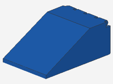 Lego Windscreen 6 x 4 x 2 (4474) Canopy, blue