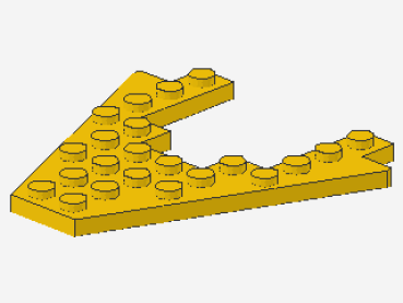 Lego Wedge Plate 8 x 4 (4475) yellow