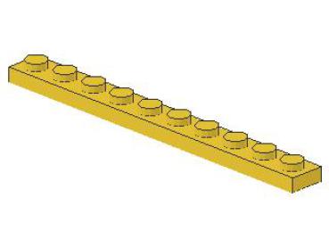 Lego Platte 1 x 10 (4477) gelb