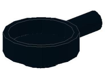 Lego Minifigure Frying Pan (4528) black