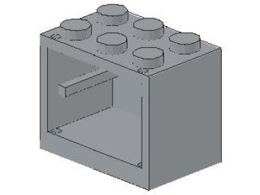 Lego Schrank 2 x 3 x 2 (4532a) hell bläulich grau