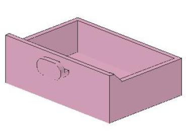 Lego Cupboard Drawer 3 x 2 (4536) bright pink