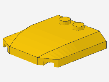 Lego Wedge, curved 4 x 4 (45677) yellow
