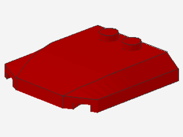 Lego Wedge, curved 4 x 4 (45677) red