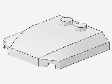 Lego Wedge, curved 4 x 4 (45677) white