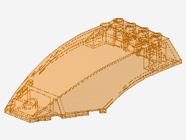 Lego Windscreen 10 x 6 x 2 (45705) curved, transparent orange