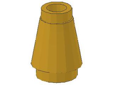 Lego Cone 1 x 1 (4589b) pearl gold