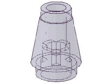 Lego Cone 1 x 1 (4589b) transparent purple