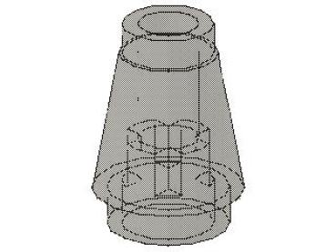 Lego Cone 1 x 1 (4589b) transparent black