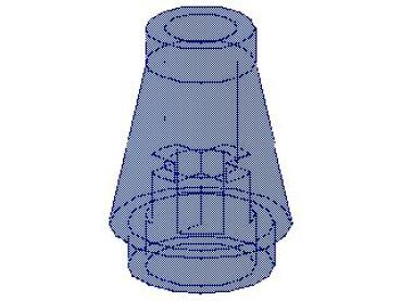 Lego Cone 1 x 1 (4589) transparent dark blue