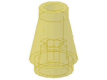 Lego Cone 1 x 1 (4589) transparent yellow