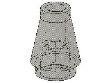 Lego Konus 1 x 1 (4589) transparent schwarz