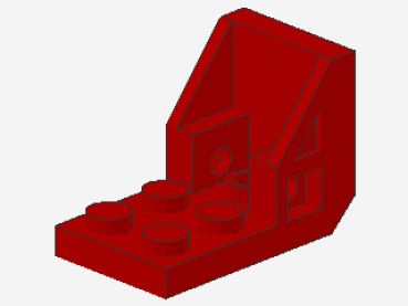 Lego Bracket 3 x 2 - 2 x 2 (4598) red