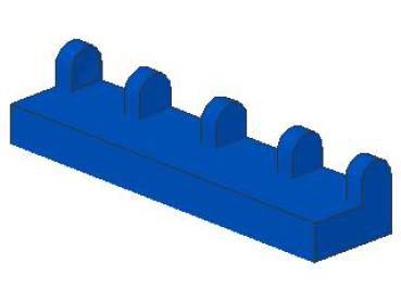 Lego Scharnier Fliese 1 x 4 (4625) blau