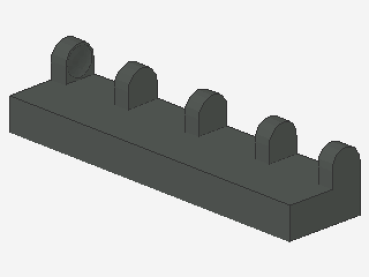Lego Scharnier Fliese 1 x 4 (4625) dunkel grau