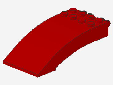 Lego Windscreen 8 x 4 x 2 (46413) curved, red