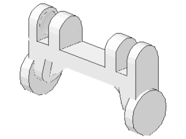 Lego Minifigur Bahre, Räder (4715) weiss