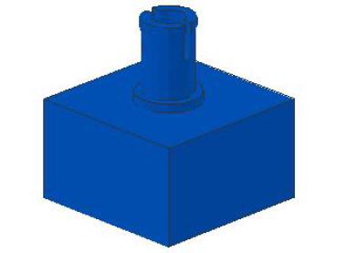 Lego Brick, modified 2 x 2 (4729) blue
