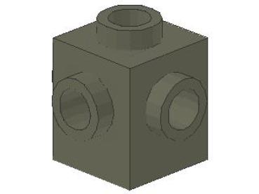 Lego Brick, modified 1 x 1 x 1 (4733) dark gray