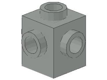 Lego Brick, modified 1 x 1 x 1 (4733) light gray