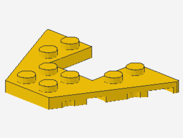 Lego Wedge Plate 4 x 6 (47407) yellow