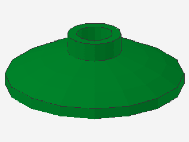 Lego Dish 2 x 2, inverse (4740) green