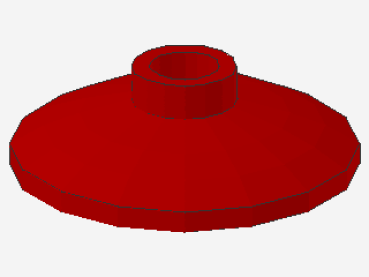 Lego Dish 2 x 2, inverse (4740) red