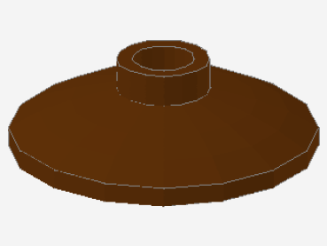 Lego Dish 2 x 2, inverse (4740) reddish brown