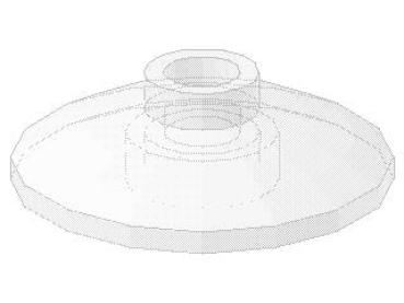 Lego Dish 2 x 2, inverse (4740) transparent