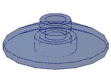 Lego Dish 2 x 2, inverse (4740) transparent dark blue