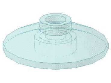 Lego Dish 2 x 2, inverse (4740) transparent light blue