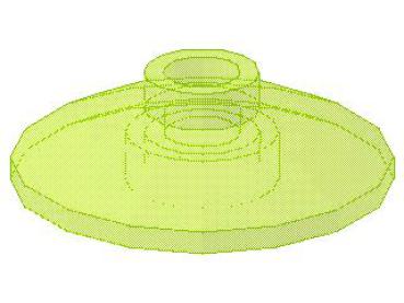 Lego Dish 2 x 2, inverse (4740) transparent neon green