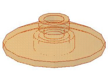 Lego Dish 2 x 2, inverse (4740) transparent neon orange