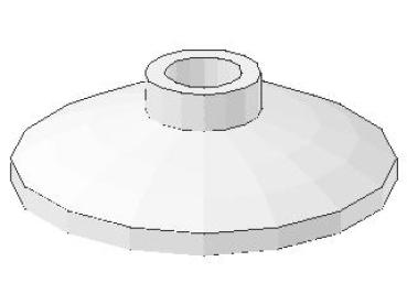 Lego Dish 2 x 2, inverse (4740) white