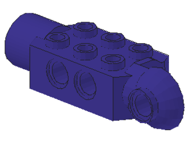 Lego Technic Brick 2 x 3 (47432) dark purple