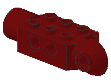 Lego Technic Stein 2 x 3 (47432) dunkel rot
