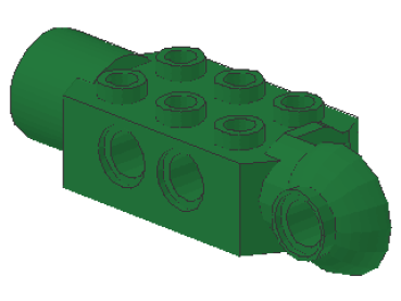 Lego Technic Brick 2 x 3 (47432) green