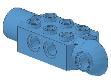 Lego Technic Stein 2 x 3 (47432) mittel blau