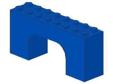Lego Brick, Arch 2 x 8 x 3 (4743) blue