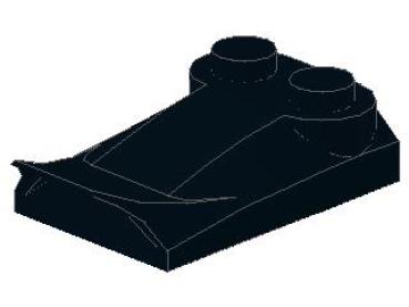 Lego Slope Stone, curved 3 x 2 x 2/3 (47456) black