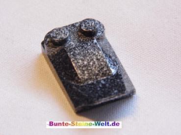 Lego Schrägstein, geschwungen 3 x 2 x 2/3 (47456) gesprenkelt schwarz/silber