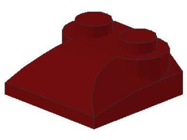 Lego Slope Stone, curved 2 x 2 x 2/3 (47457) dark red