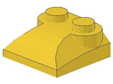 Lego Slope Stone, curved 2 x 2 x 2/3 (47457) yellow