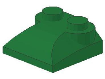 Lego Slope Stone, curved 2 x 2 x 2/3 (47457) green