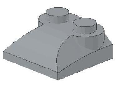 Lego Slope Stone, curved 2 x 2 x 2/3 (47457) light bluish gray