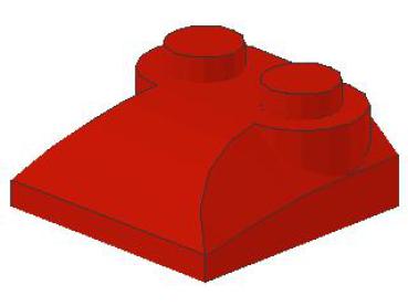 Lego Slope Stone, curved 2 x 2 x 2/3 (47457) red